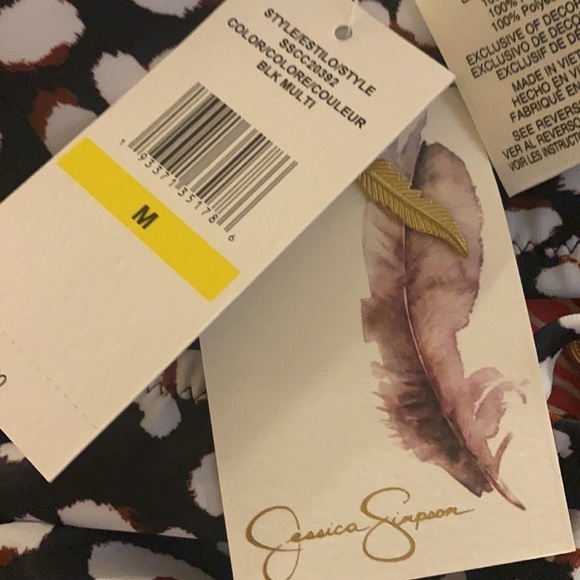 JESSICA Simpson Animal Print Bikini Swimsuit Top - Picture 8 of 8